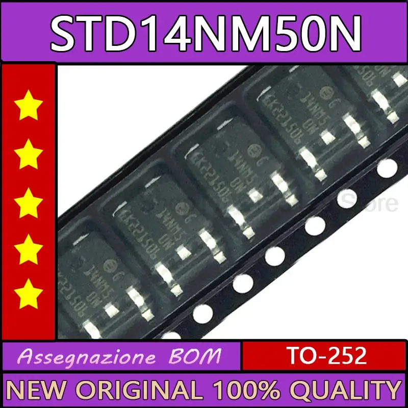 

5 шт. STD14NM50N 14NM50N 14NM5 0N TO-252 Новая фотография