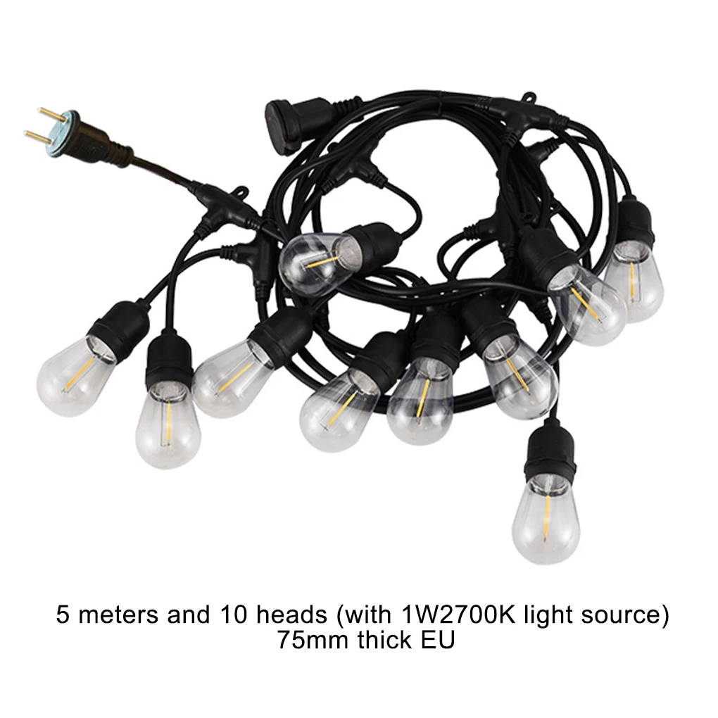 

Hang And Install With Ease Waterproof Ambiance Light String With Flame-retardant Materials Are 10m 10heads 75mm