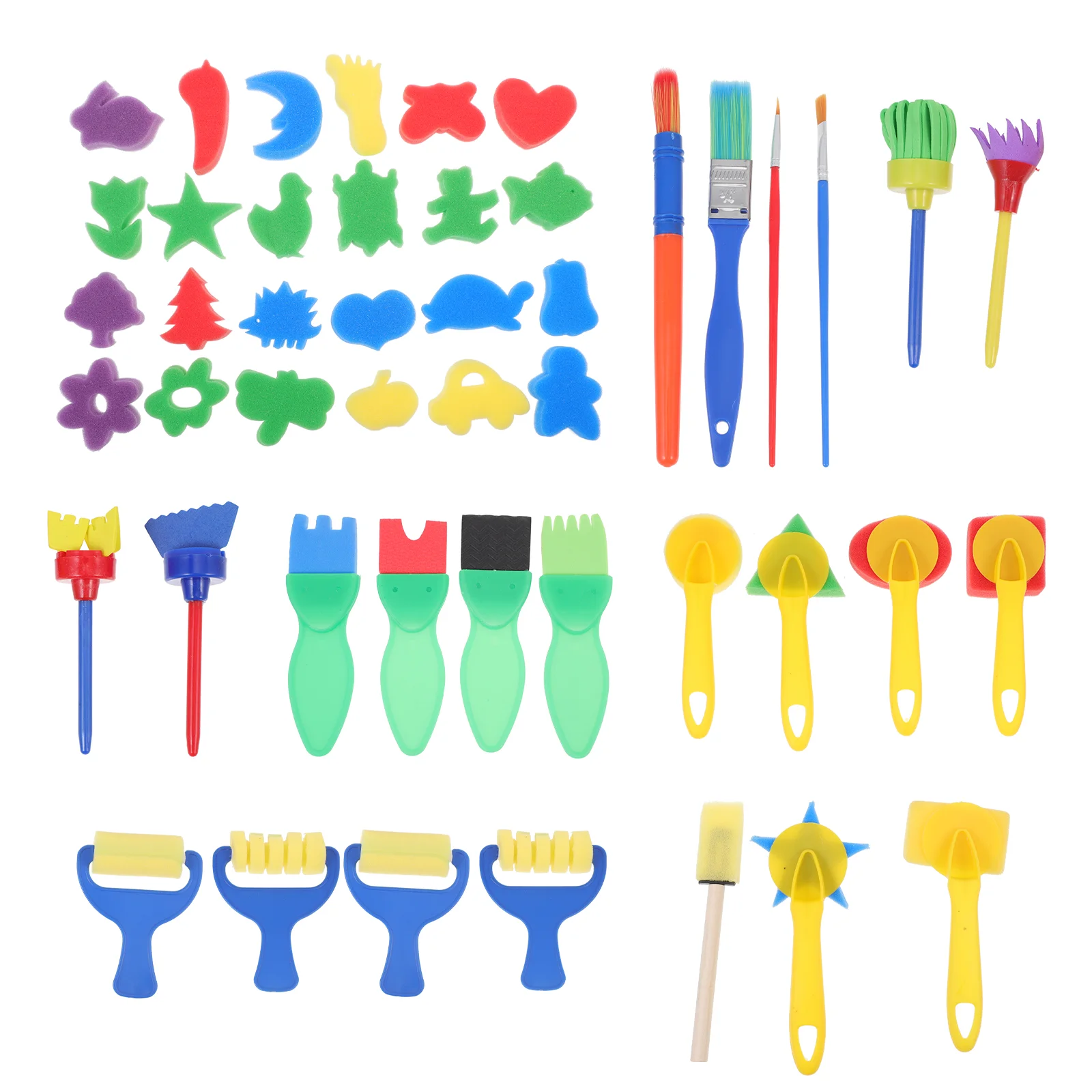 

Brush Sponge Brushes Kids Painting Round Set Diy S Children Drawing Kit Pen Craft Tools Foam Artist Tool Early Learning Sponges