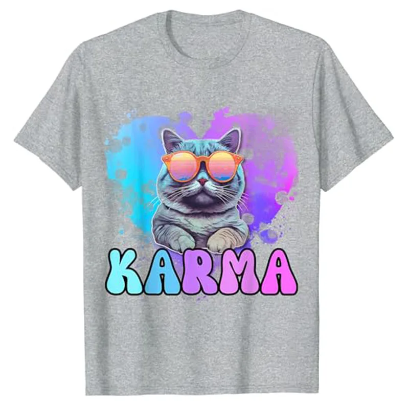 Футболка с надписью Karma Cat Lover Это мой парень