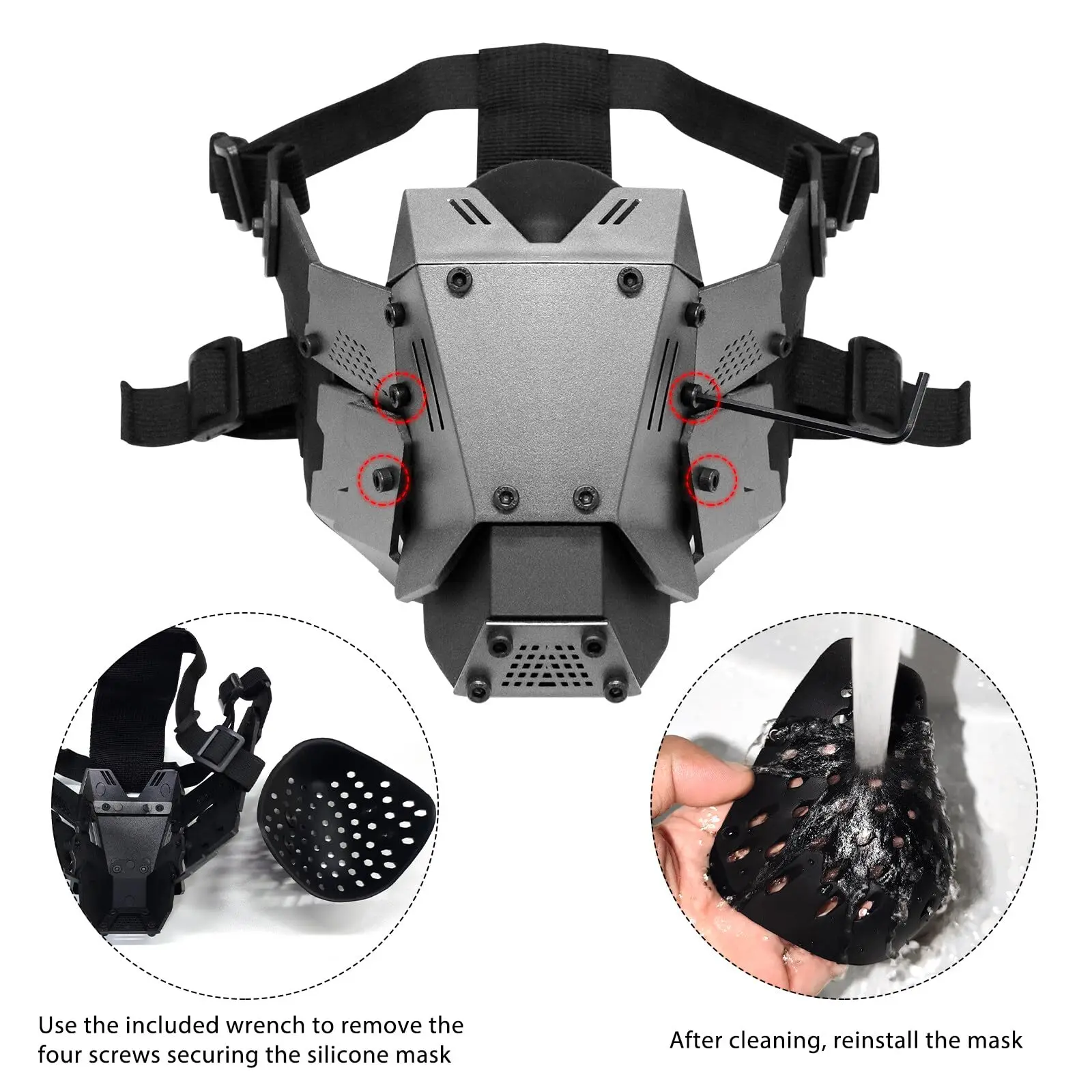 Маска для пейнтбола в стиле киберпанк Тактическая маска страйкбола с