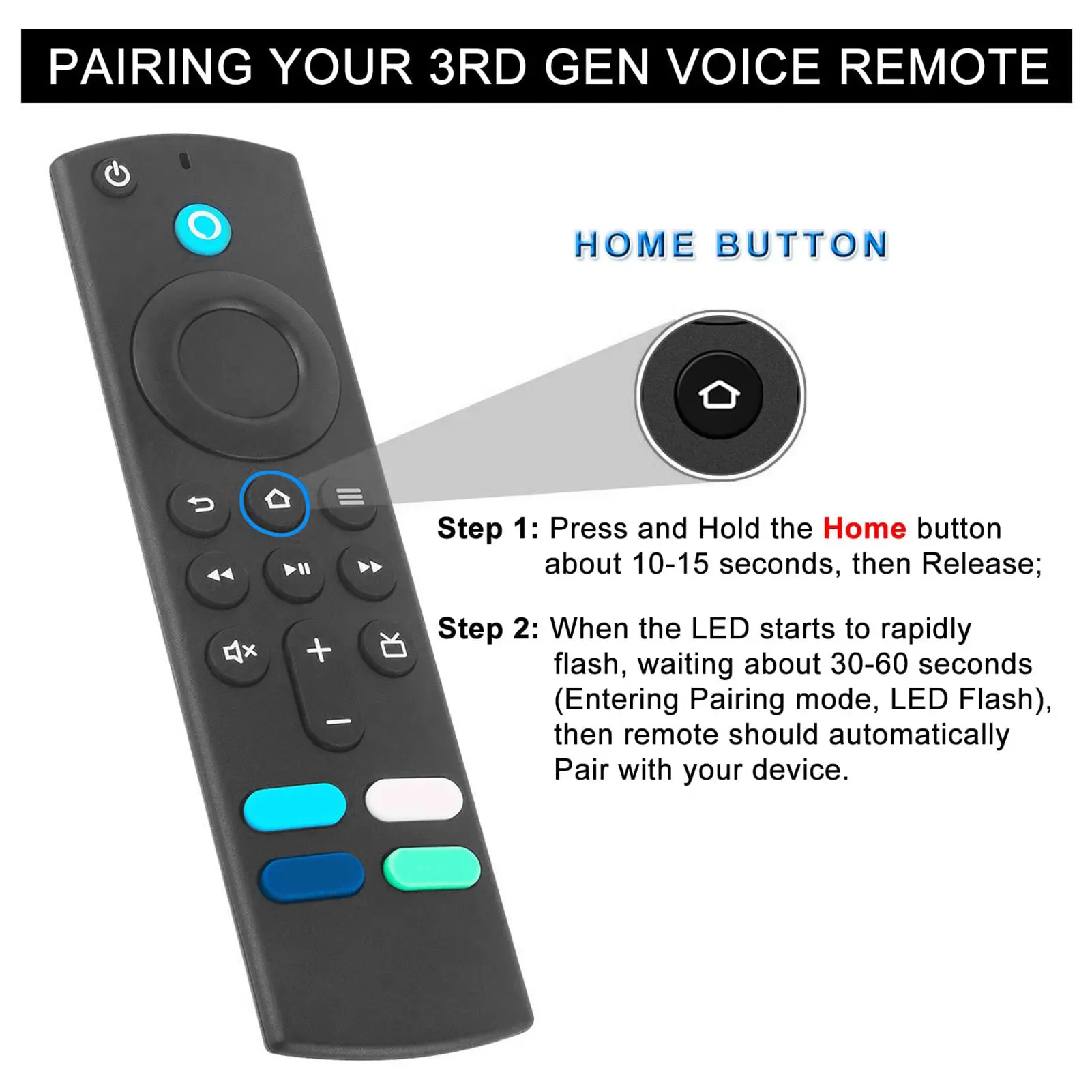 

L5B83G Replacement Voice Remote Controler 10 Feet Find Content Fast For Fire TV Stick 4K Max / Lite TV Device Remote Control