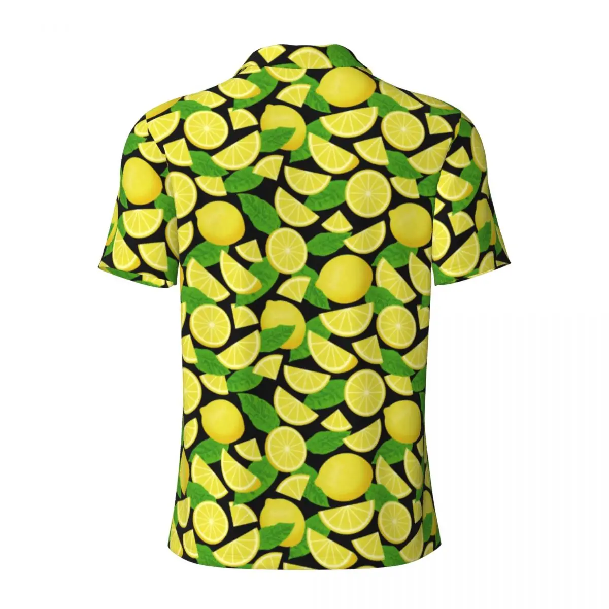 Желтые Повседневные футболки с принтом лимона мужские рубашки-поло зелеными
