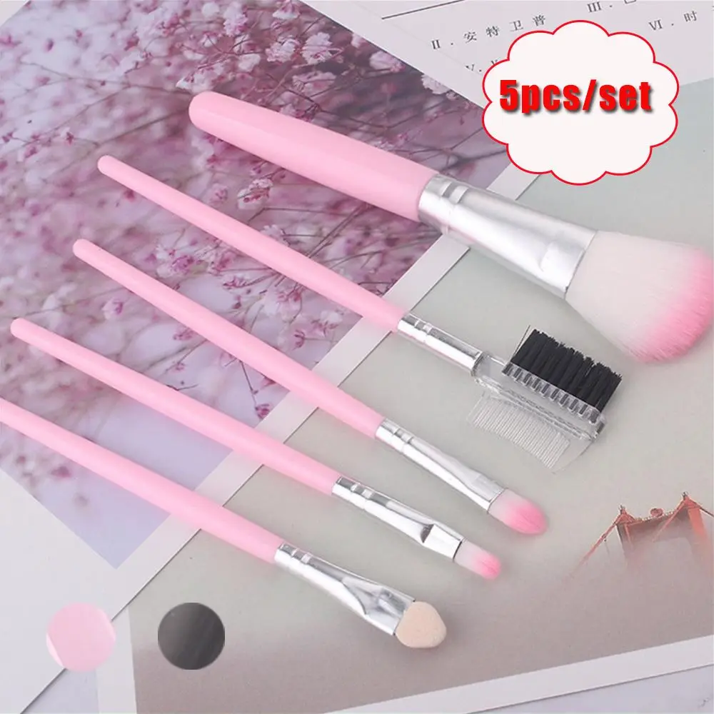 

5 шт./компл. новые женские кисти для макияжа для подводки глаз, кисти для губ, тени для век, палочка, инструмент для макияжа