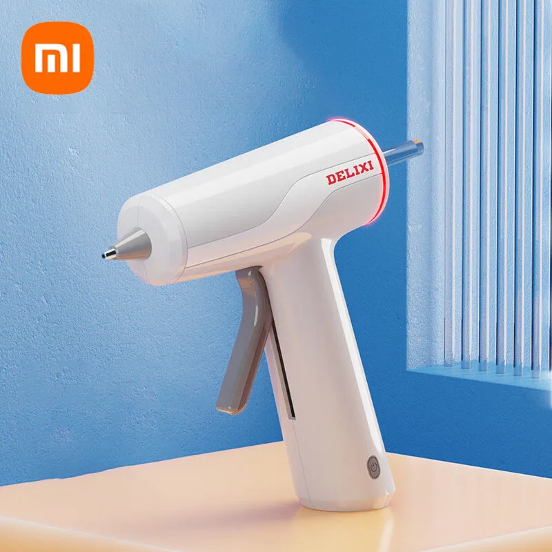 

Xiaomi DELIXI Mini Hot Melt Glue Gun Hand Electric Heat Temperature Gun Tool Set With Glue Stick 7mm DIY Home Cordless Glue Glue