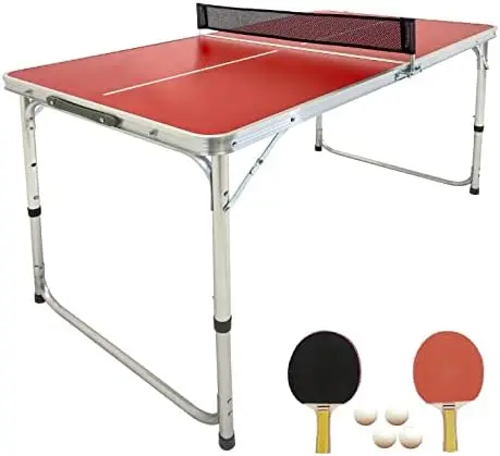 

Mini Kids Ping Pong Table Tennis \u2013 Space Saving & Easy Storage \u2013 Includes (2) Regulation Paddles (3-4) Balls and ( Tab