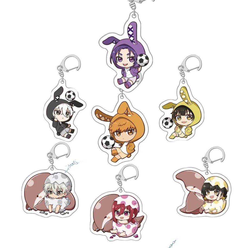 Милый мультяшный синий футбольный персонаж аниме акриловые брелоки Isagi Yoichi Chigiri