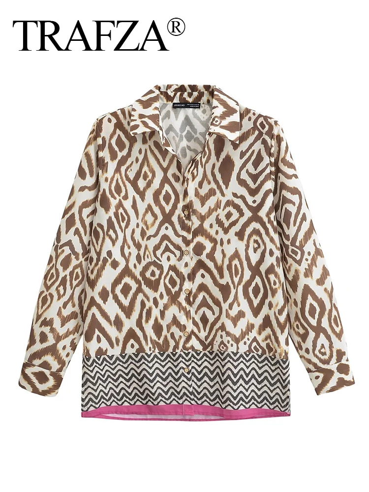 Женский Комплект TRAFZA С Блузкой И Юбкой Блузка Длинными Рукавами V-образным