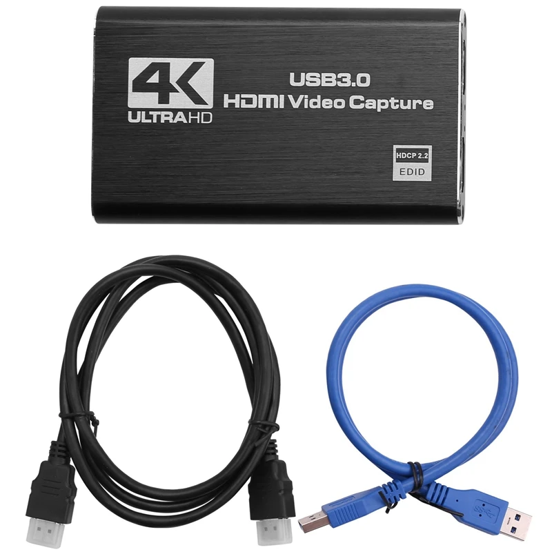 Audio Video Capture Card 4K USB 3.0 Adapter Converter For Gaming Streaming Live Broadcast Recording