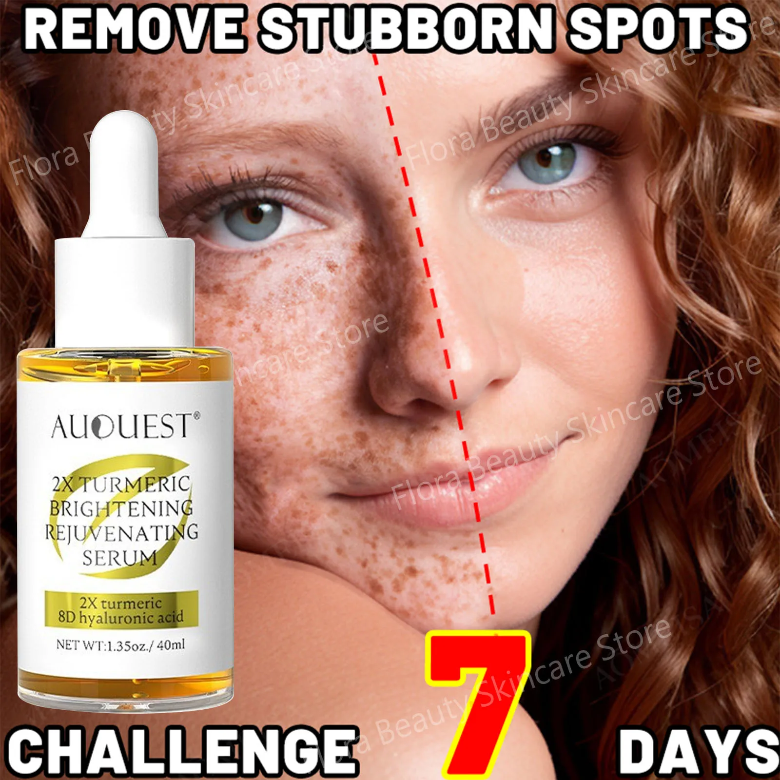 

Vitamin C Face Serum Turmeric Oil Freckles Dark Spot Remover Hyaluronic Acid Moisturizing Brightening Skin Care Korean Cosmetics