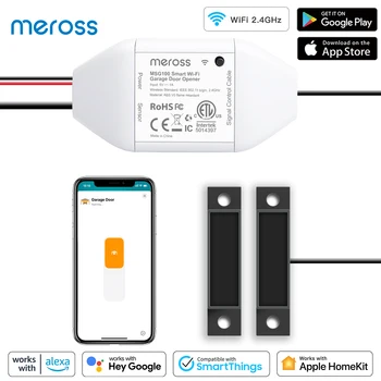 Meross HomeKit Smart WiFi Garage Door Opener WiFi Sensors Controller Remote Control Support Alexa Google Assistant SmartThings 1