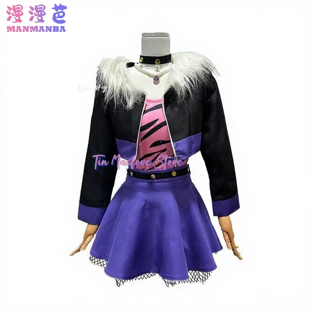Фото Американский аниме Clawdeen Wolf Косплей Костюм Черное короткое пальто Юбка Униформа Парик Взрослая женщина Сексуальный карнавальный костюм на Хэллоуин №5