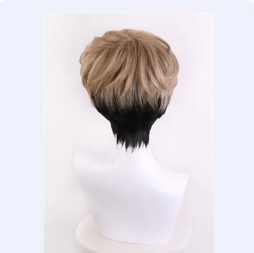 Killing Stalking SangWoo Короткий льняной черный Ombre термостойкий косплей костюм парик +