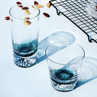 ink blue iceberg cup lemon glass drink cup japanese creatived snow mountain glass whiskey glass water glass kitchen accessories