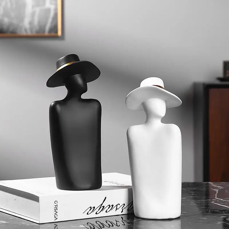 

Hat Girl Shape Sculptures Home Decor Girl Statue Figurine Home Decoration Accessories Room Decor Nice Birthday Gift