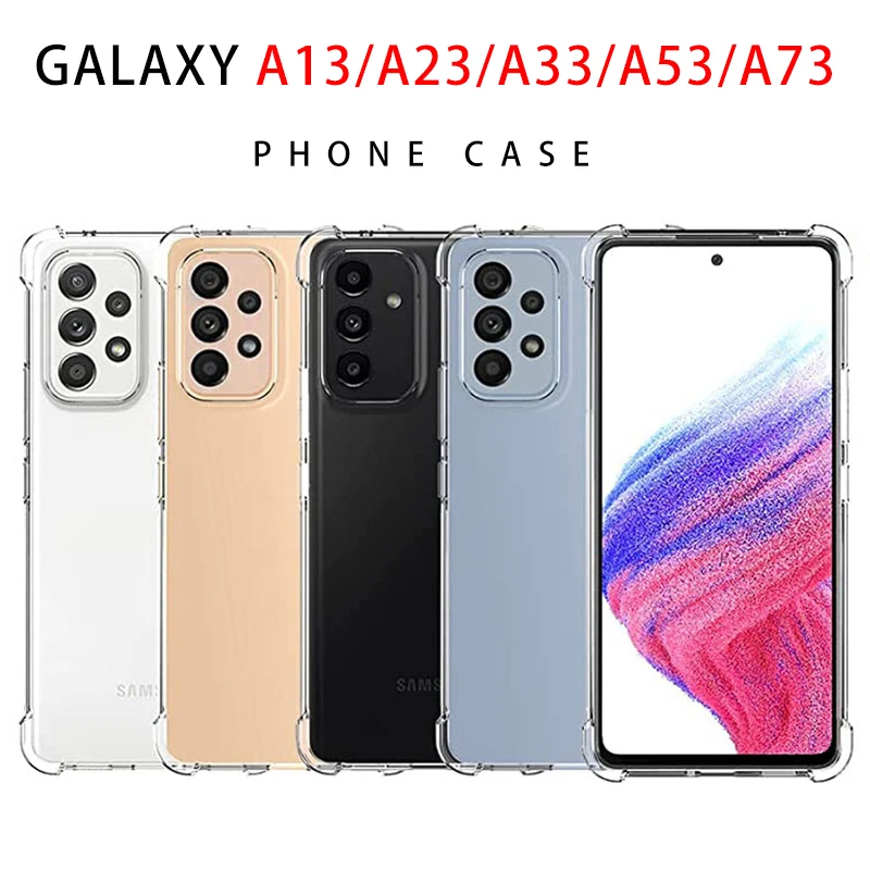 

Silicone Clear Case For Samsung Galaxy S22 S21 A13 A23 A33 A53 A73 A12 A22 A32 A52 A52S A72 A03 4G 5G Ultra Thin Soft Case Cover