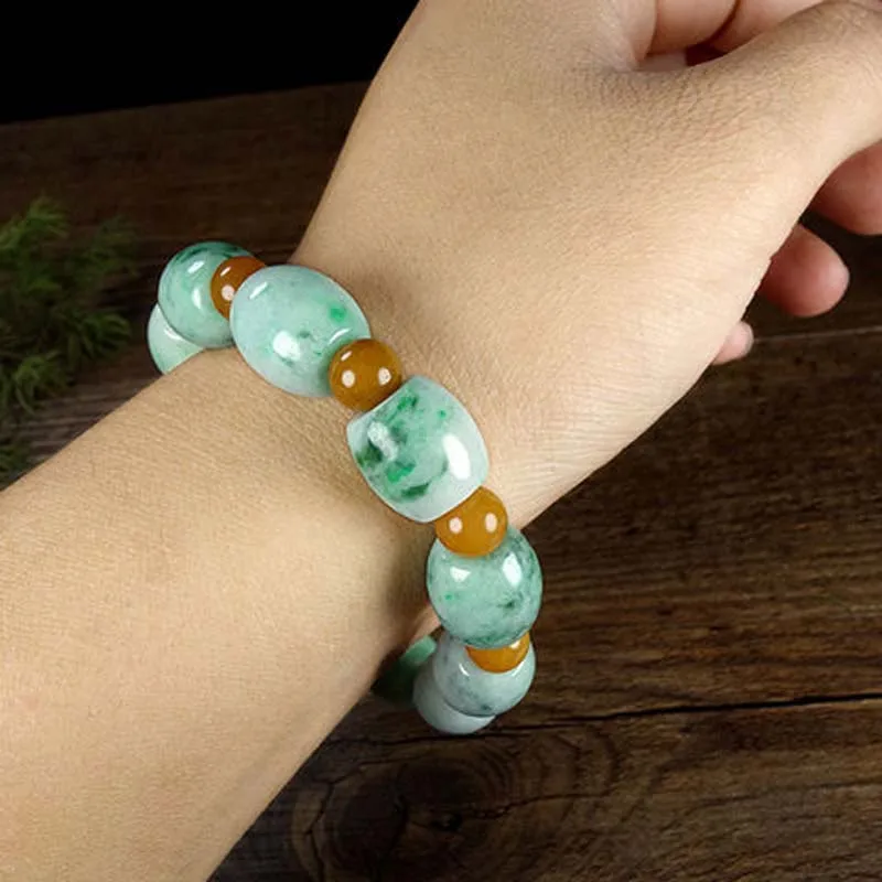 

Natural Jadeite Men Women Genuine Burma Jades Stone Bangle Fashion Jewelry Accessories Handmade Bracelets