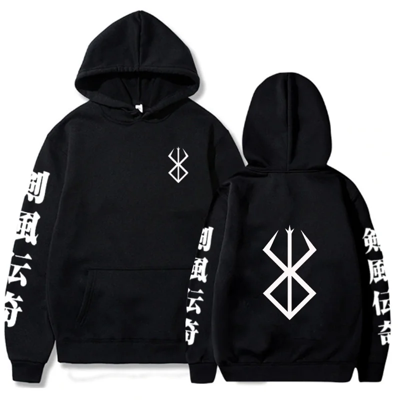 

2021 ot Anime die Berserk ip op Lon Sleeve Casual Loose Print Anime Unisex