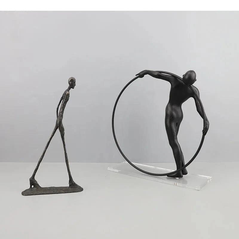 Металлические чугунные персонажи акробатики статуя украшение для стола фигурки