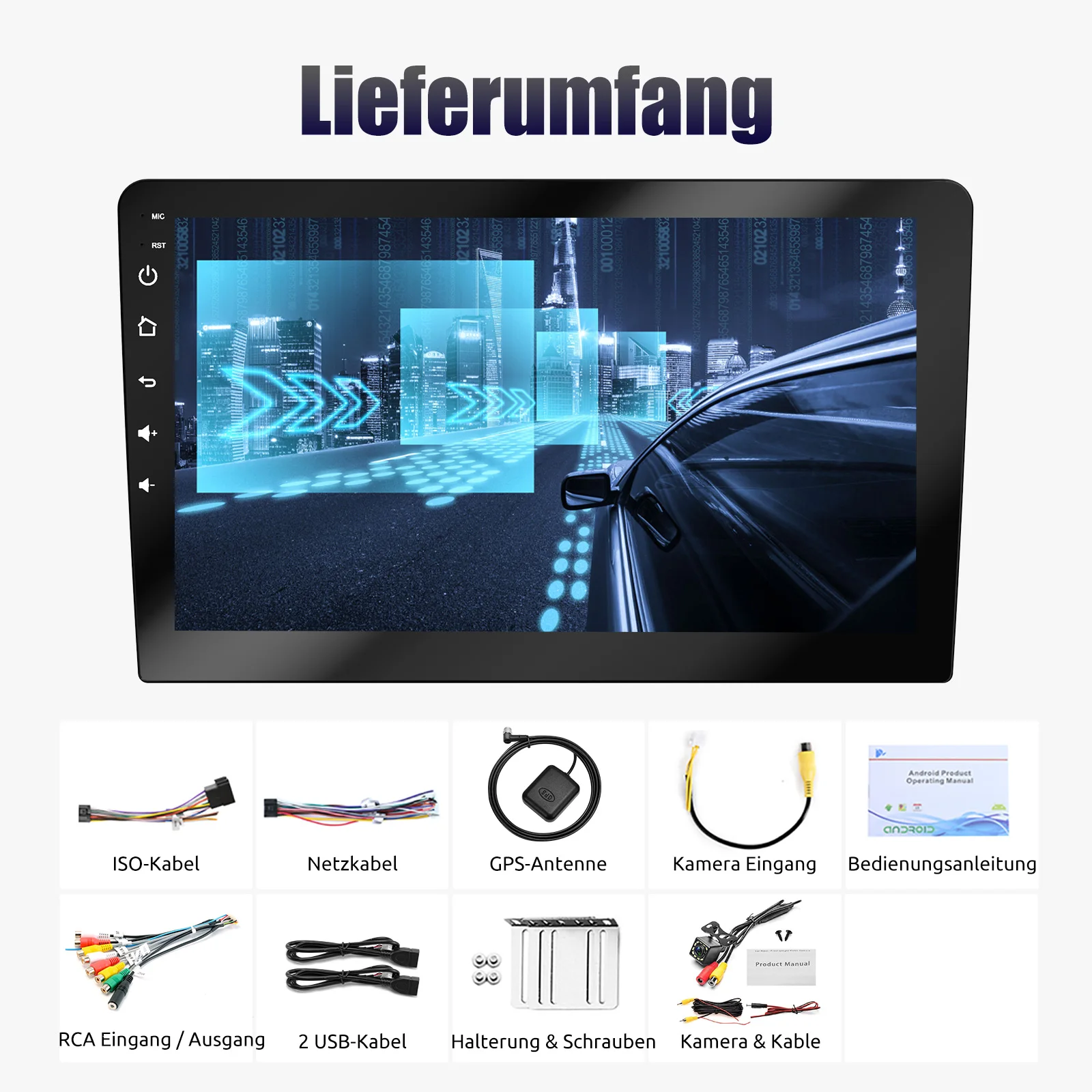 

ESSGOO 10 "автомобильный радиоприемник Android Auto Carplay автомобильный стерео мультимедийный плеер универсальный WIFI GPS авторадио автомобильные интеллектуальные системы