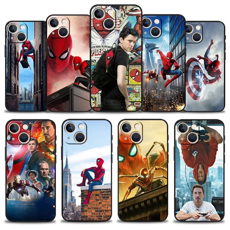 

Phone Case for Apple iPhone 13 11 12 Pro Max Mini XS XR X 7 8 6 6S Plus SE 5 5S Silicone Bumper Tom Holland Marvel Iron Man