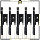 Бант для скрипки из углеродного волокна, 44 эбеновая лягушка, ручная работа от профессиональных производителей скрипки и лука, прочный жесткий и хорошо сбалансированный, 5 шт.1 комплект