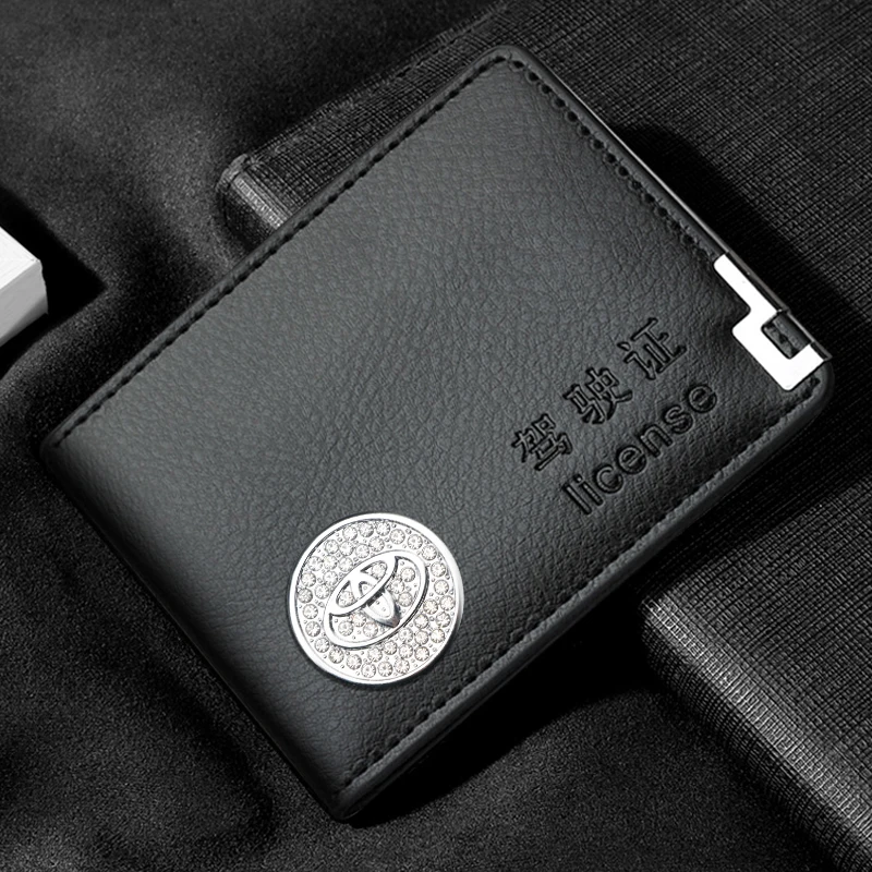 

Car Business PU Leather Driver License Cover Multi-Function Wallet Protection For Toyota Camry CHR Corolla RAV4 Yaris Prius