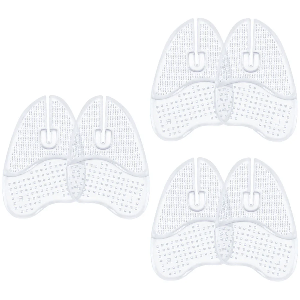 

3 Pairs Shoe Insoles Ball Foot Cushions Women Self-adhesive Forefoot Pads Sandals Floor Mat Toe Inserts Protectors