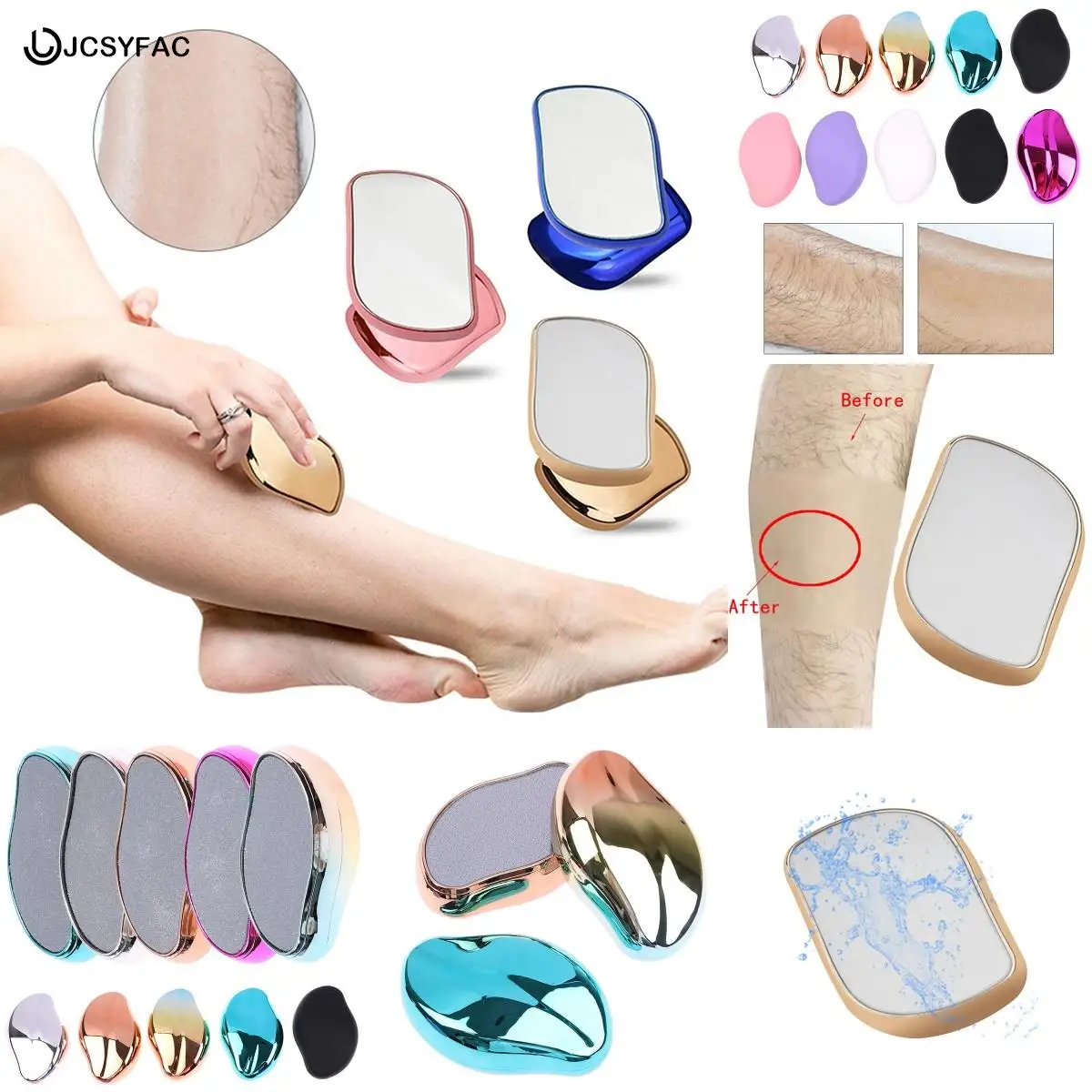 

1PCS Reusable Crystal Hair Eraser Crystal Hair Remover Magic Painless Exfoliation Hair Removal Tool For Women Men Leg Arm Back