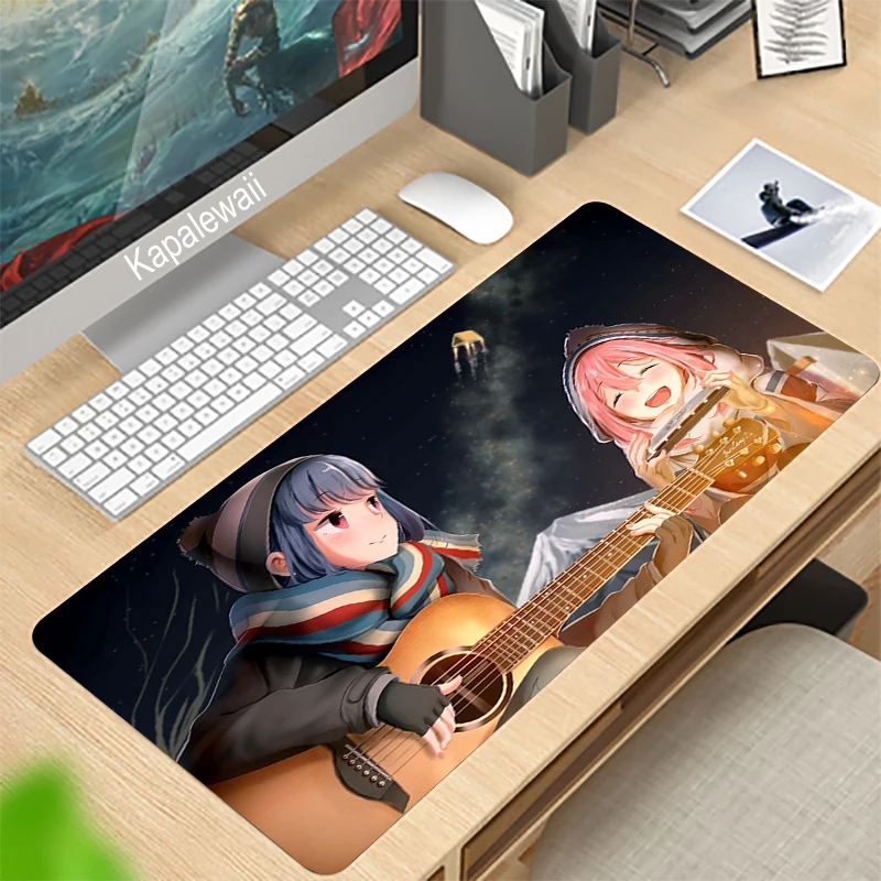 

Mouse pad Anime Yuru Camp Computer Laptop Anime Keyboard Mouse Mat Large Mousepad Keyboards Gamers Decoracion Desk Mat For CSGO