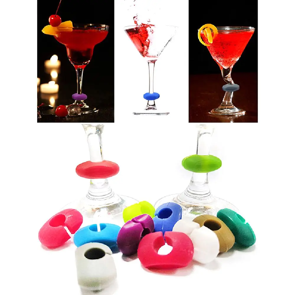 

Home Tag Drinking Glass Identification Cup Labels Silicone Red Wine Glass Marker Creative Charm