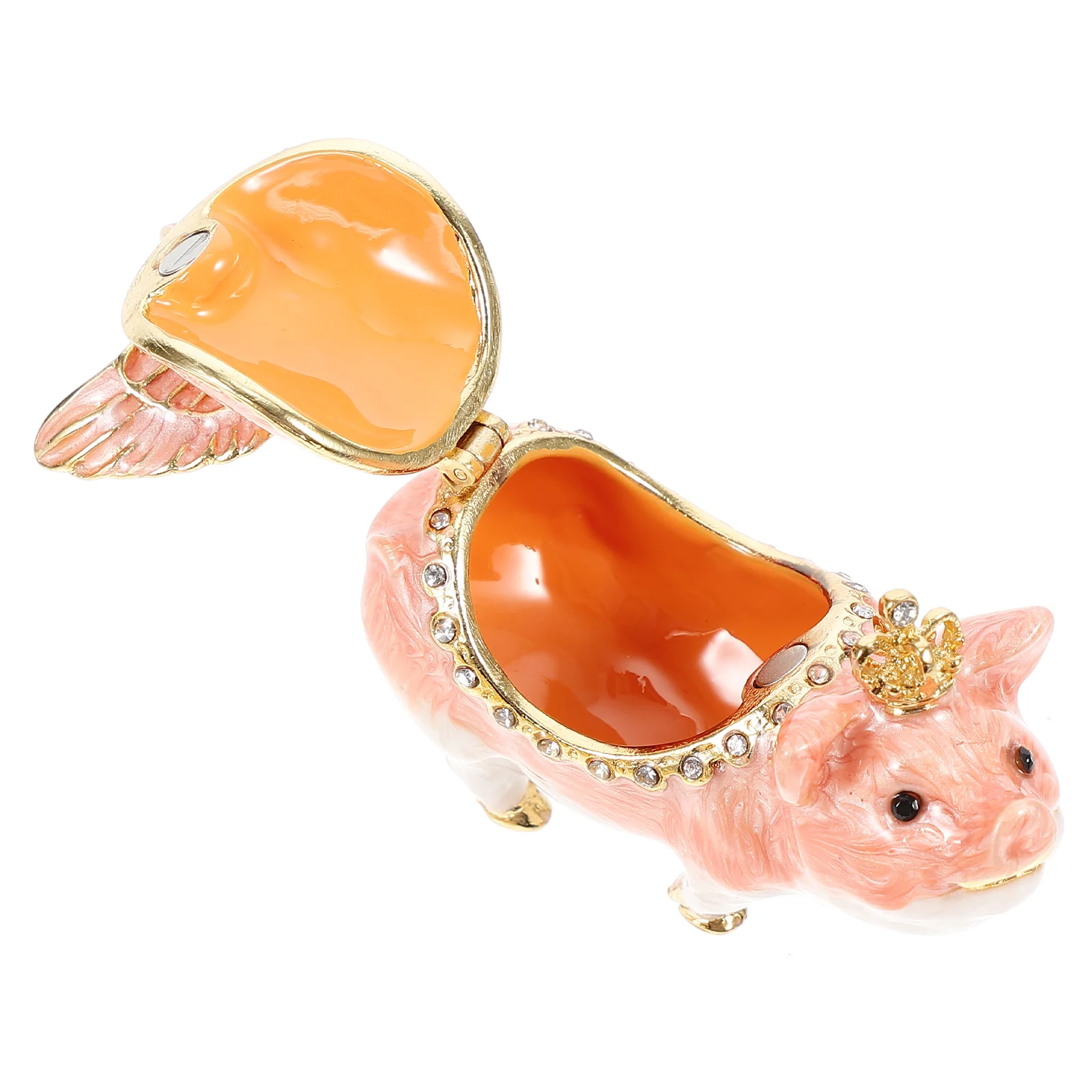 

Boxorganizer Flying Decor Decorative Enamel Storage Trinket Jewelry Necklace Figurine Treasure Statue Table Case Dish Animal