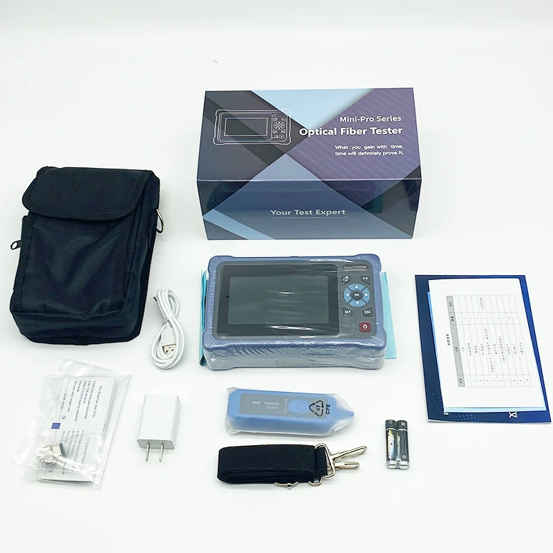 MINI OTDR 64KM/100KM Fiber Optic Reflectometer Touch Screen Cable Tester OTDR Optical Time Domain Reflectometer