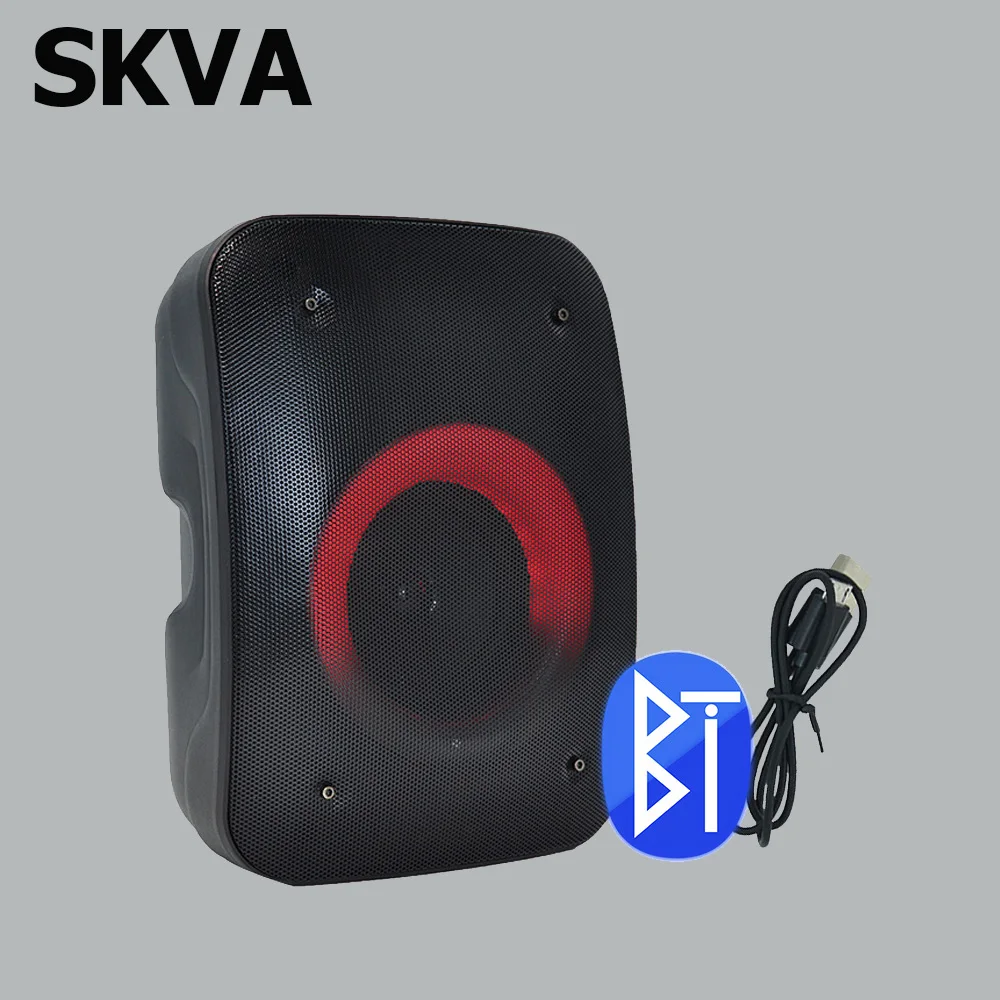 Caixa De Som Bluetooth 4 inch Karaoke Party Speaker Support USB AUX Mic Input TF Card Portable Speaker with Colorful LED Lights