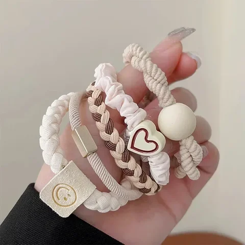 Комплект резинок для волос из кожи, 5 шт.