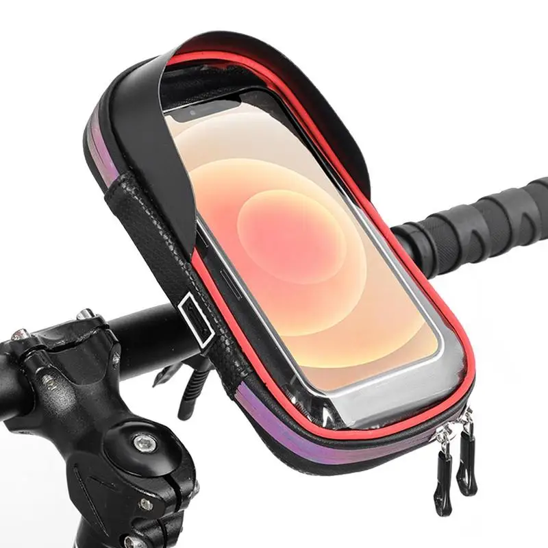 

Bike Handlebar Front Frame Bag With Touchable Screen Mount Front Bags Phone Holder Cycling Phone Pouch Bag Accessories