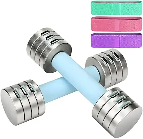 

Quvvrev Weights Dumbbells Set for Women 1 Pair, 2 LBS-3 LBS-4 LBS-5 LBS Dumbbells Set of 2, Pink Weights Dumbbells for Women, Ad