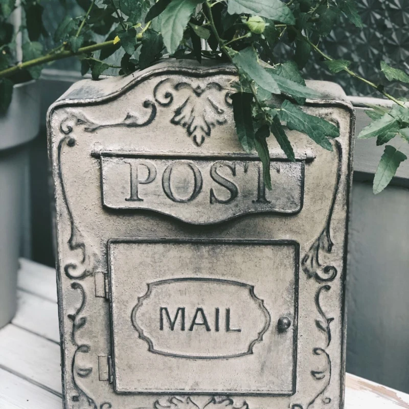 

Outdoor Metal Mailbox For Storing Messages Leaving Message Decorate Your Home and Office Retro Rustic Mailbox