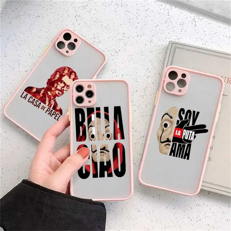 

La Casa De Papel Money Heist Tees TV show Phone Case matte transparent For iphone 14 11 12 13 plus mini x xs xr pro max cover