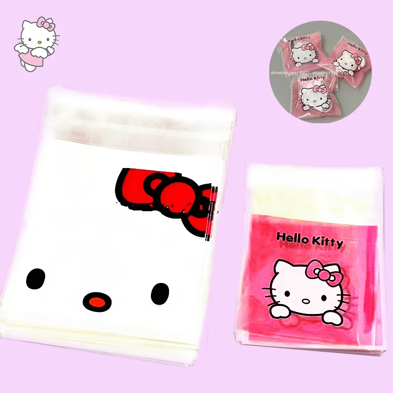 

Hello Kitty Storage Bag Kawaii Anime Printing Bags Practical Pouch for Packaging Snack Foods Girls Lovely Kitchen Supplies