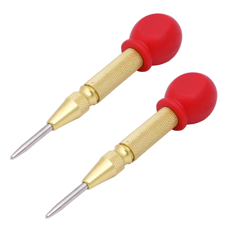 

2 шт. центр из быстрорежущей стали, эргономичный автоматический Перфоратор с центральным штифтом, подпружиненный маркировочный сверлильны...