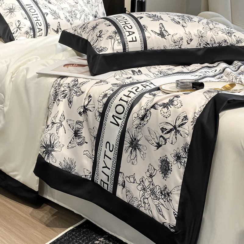 Летнее прохладное моющееся летнее одеяло комплект из четырех предметов ощущение