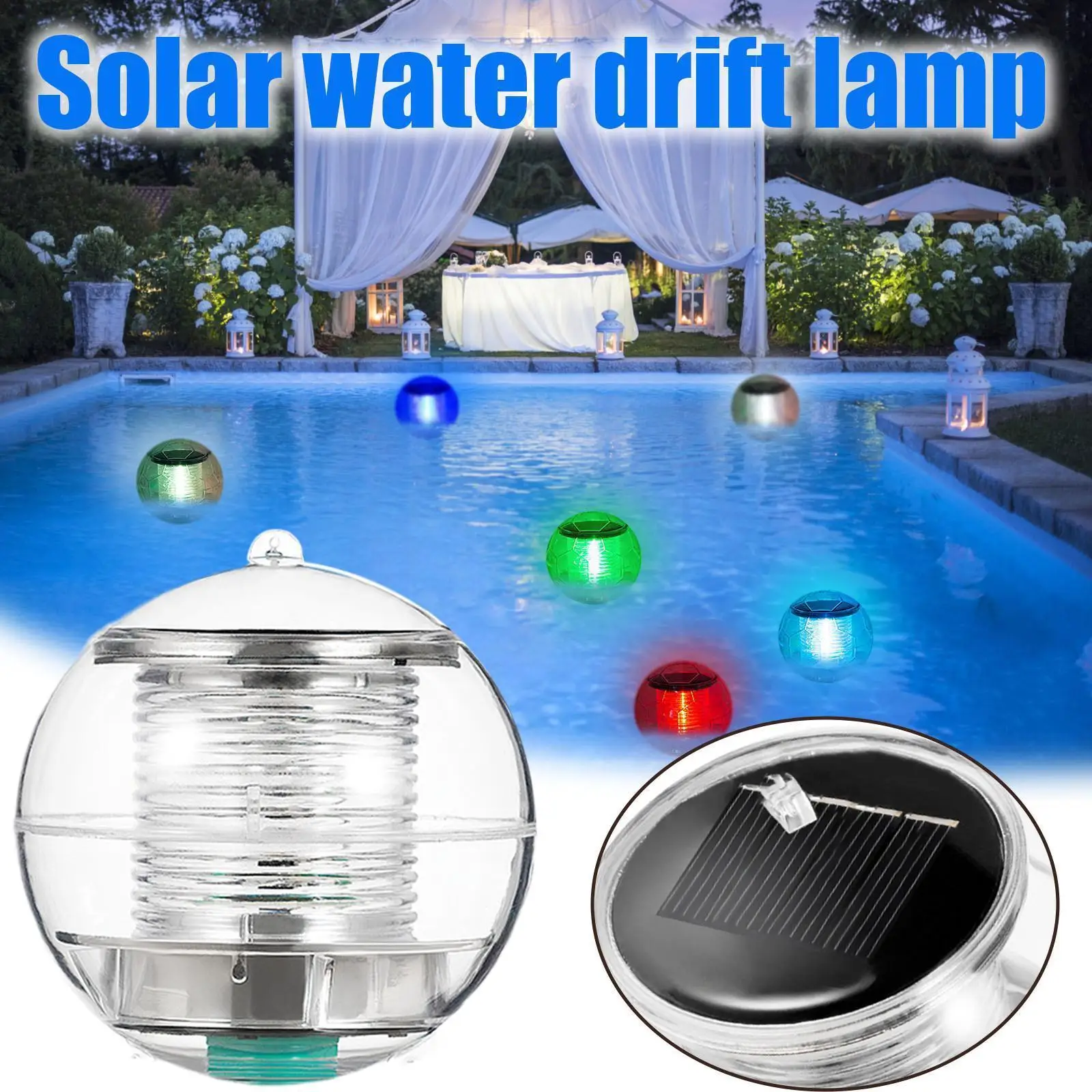 

Solar Floating Pool Lights Pool Garden Pond Party Decorations Waterproof Lights Solar Balls Changing Powered Color Lights L H2D0