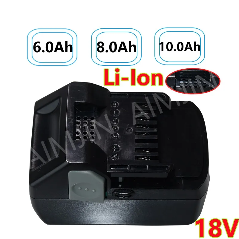 Сменный литий-ионный аккумулятор 18 в, 6,0 Ач, 8,0 Ач, 10,0 Ач для HITACHI BSL1820, BSL1840, BSL1850, BSL1860B, BSL1830B
