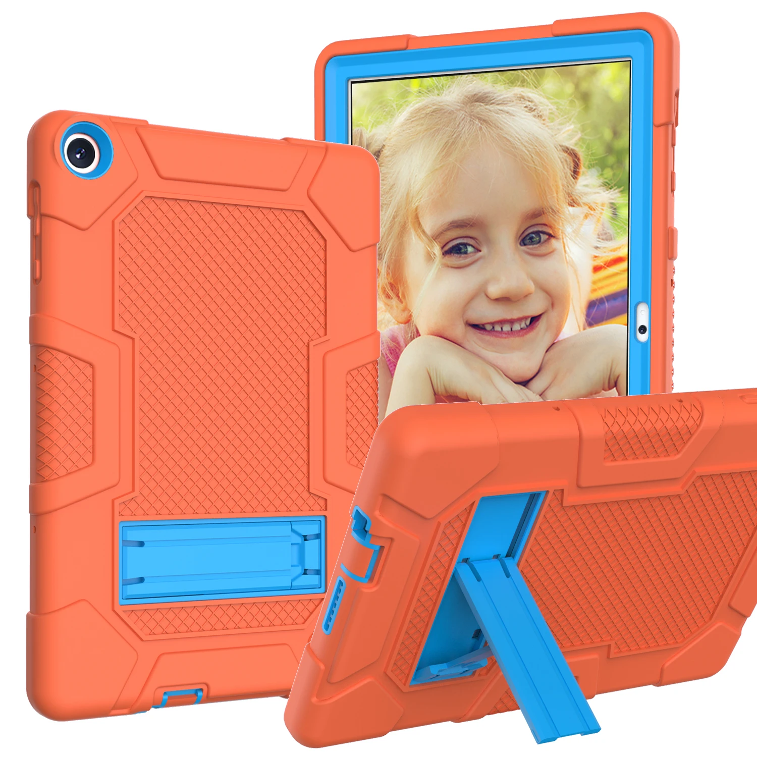 

Armor Case For Huawei MatePad T10 9.7 T10S 10.1 2020 Kids Safe Heavy Duty Silicone Hard Cover Model AGS3-L09/W09 AGR-L09/W09