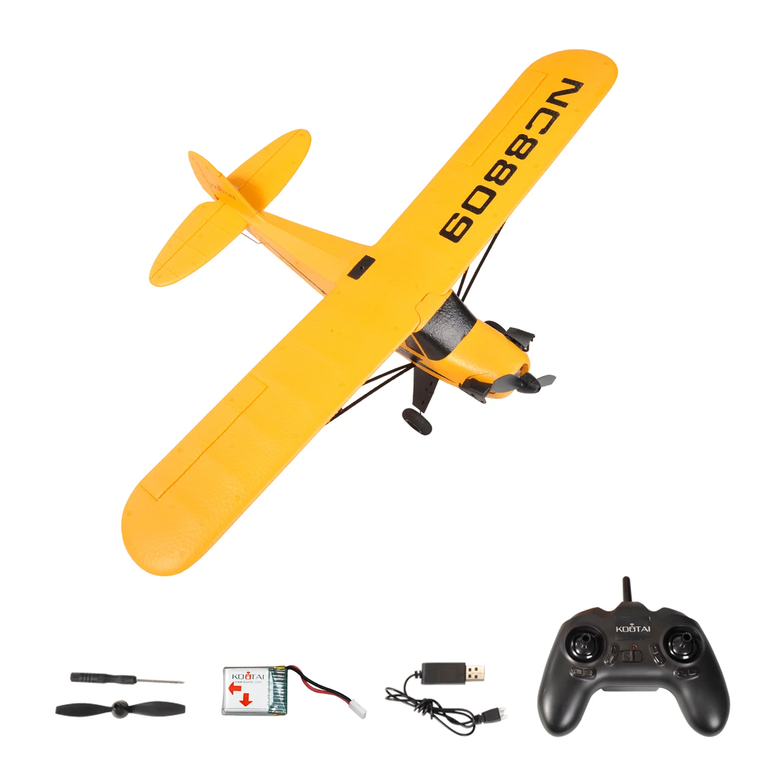 Kootai A505 Scale J3-Cub  2.4GHZ RTF EPP 3CH RC Airplane 3D 6G System 505mm Wingspan For Beginners Toy Gift For Children