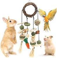 bunny chew toys bird rabbit chew toys for teeth grinding hanging birds toy for birdcage improve pets dental health