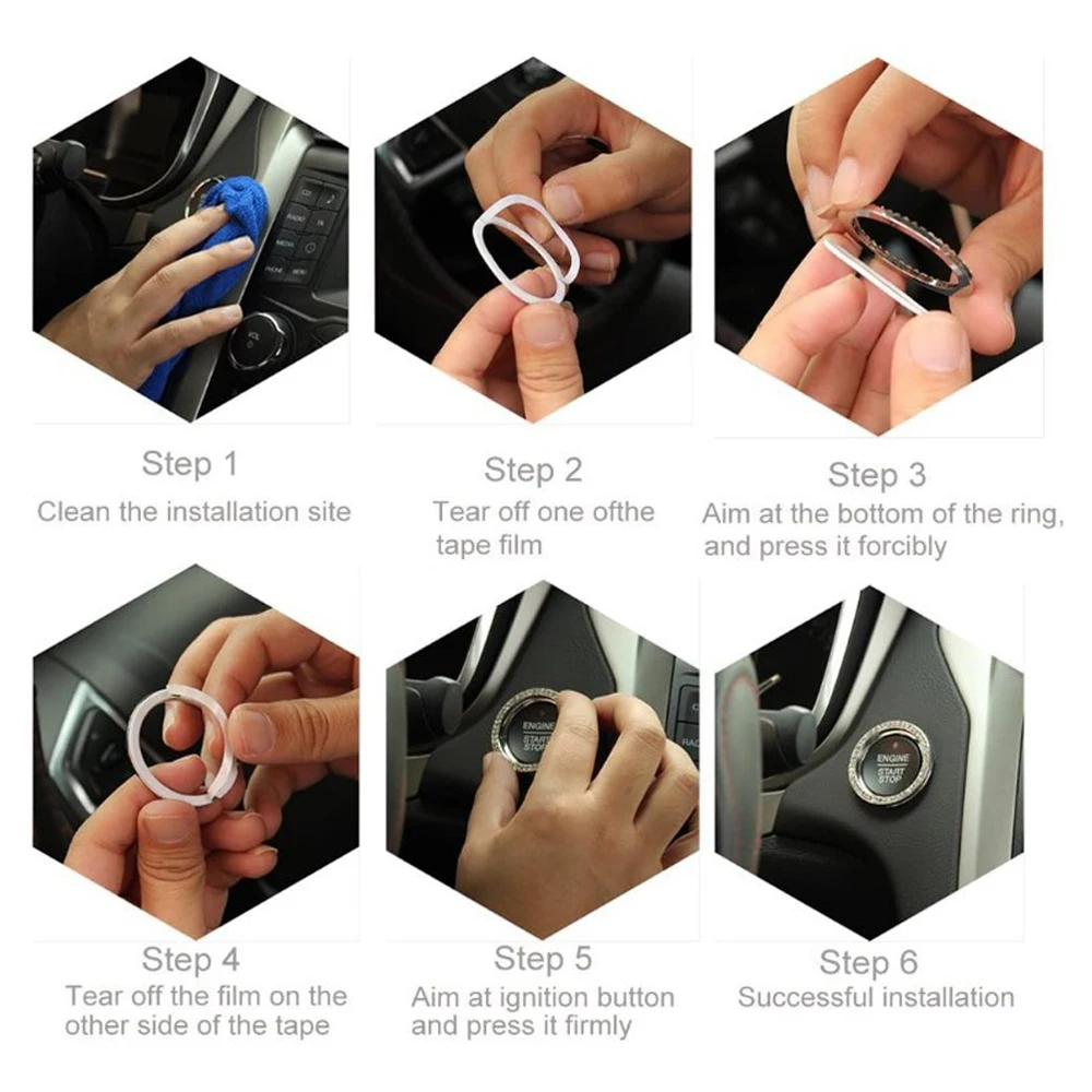 Кнопка запуска автомобиля декоративные наклейки для Skoda Superb Fabia Octavia Rapid Yeti Combi Karop