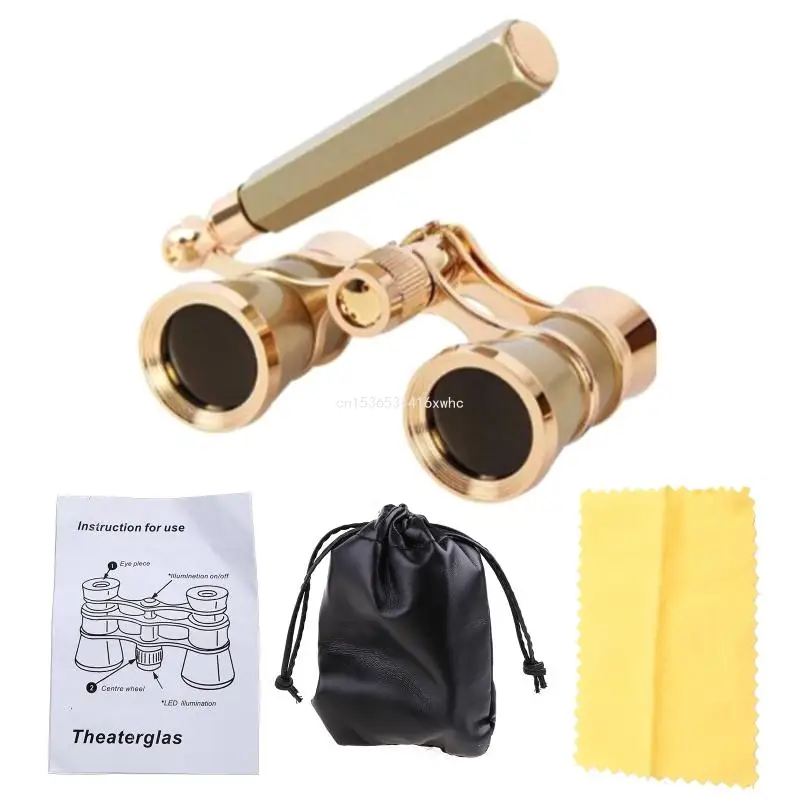 

Dropship Vintage Binoculars 3x25 Theater Glasses Handle Gilr Present Gift