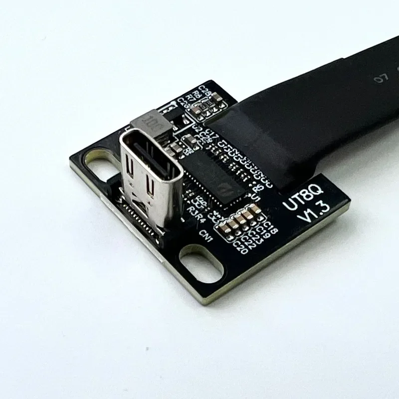 Фото ADT 20 Гбит/с USB3.2 Gen2 Тип C к плоскому удлинительному кабелю Type-C 90 локоть USB-C Мужской Женский OTG Data FPC FPV Шнур для аэрофотосъемки №2
